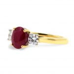 18ct Yellow Gold 1.90ct Ruby and 0.46ct Ring R1.90cts Dia .46cts