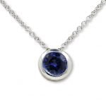 18ct White gold 0.64ct Sapphire Necklace