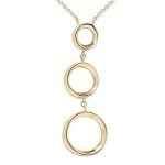 9ct Yellow Gold 3 Ring Necklace