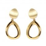 9ct Yellow Gold Satin/Polished Earrings