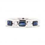 18CT White Gold Sapphire and Diamond Ring