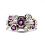18ct White Gold 1.14ct Pink Sapphire and 0.59ct Diamond Ring