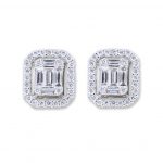 18CT White Gold Diamond Stud Earrings