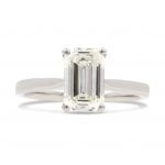 Platinum Diamond Octagob Solitaire Ring