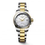 Longines HydroConquest Gold Tone Mother of Pearl Diamond Quartz Ladies Watch